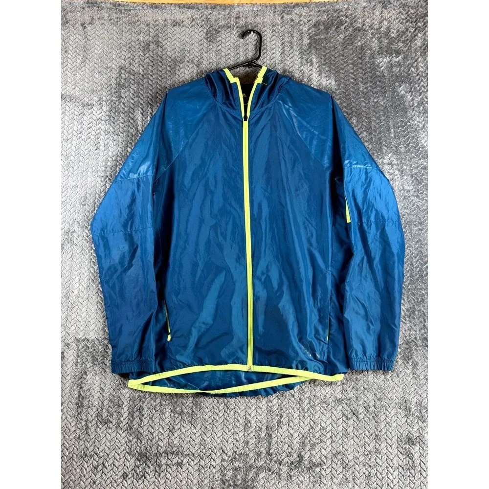Adidas Sport 2 Street Windbreaker Jacket Mens Large‎ 3 Stripe Hooded Full Zip
